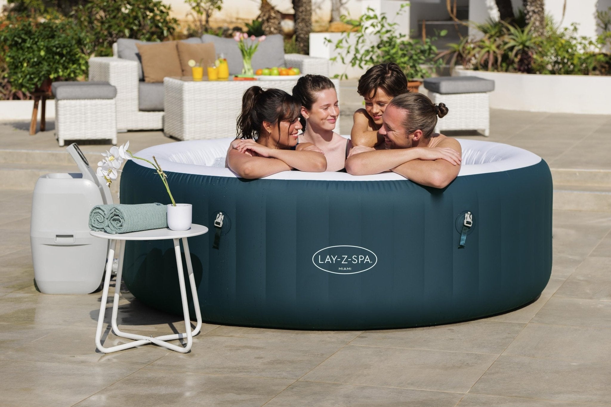 Lay-Z Spa Miami EnergySense Airjet opblaasbare spa - 6 persoons - Azzura Pool