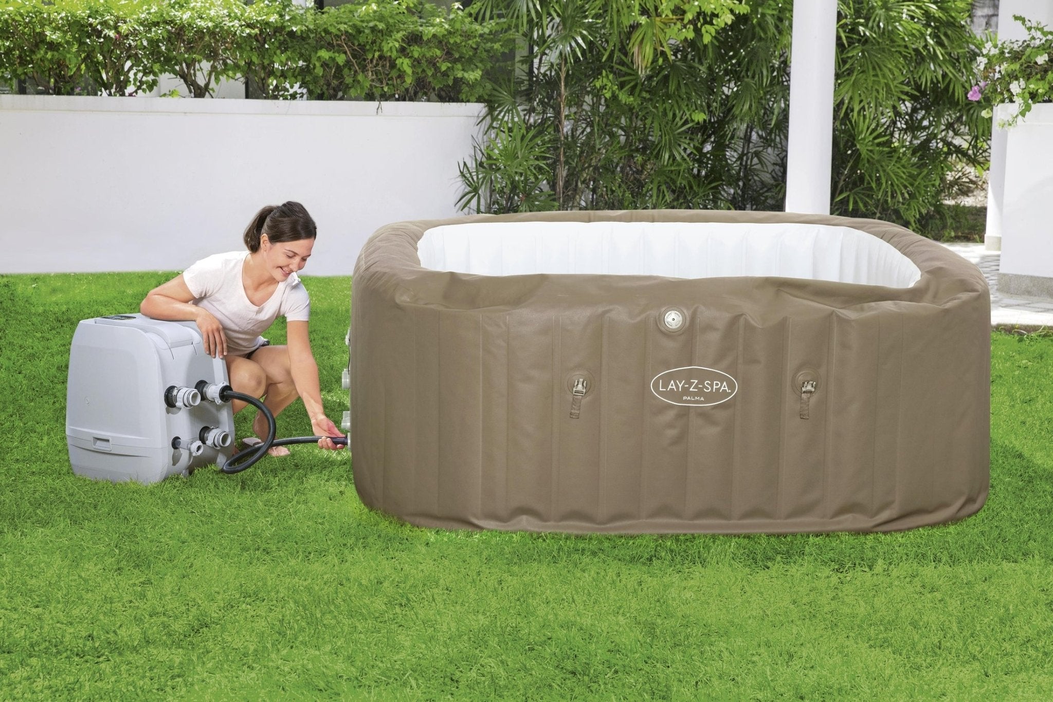 Lay-Z Spa Palma EnergySense Smart Hydrojet Pro opblaasbare spa - 7 persoons - Azzura Pool