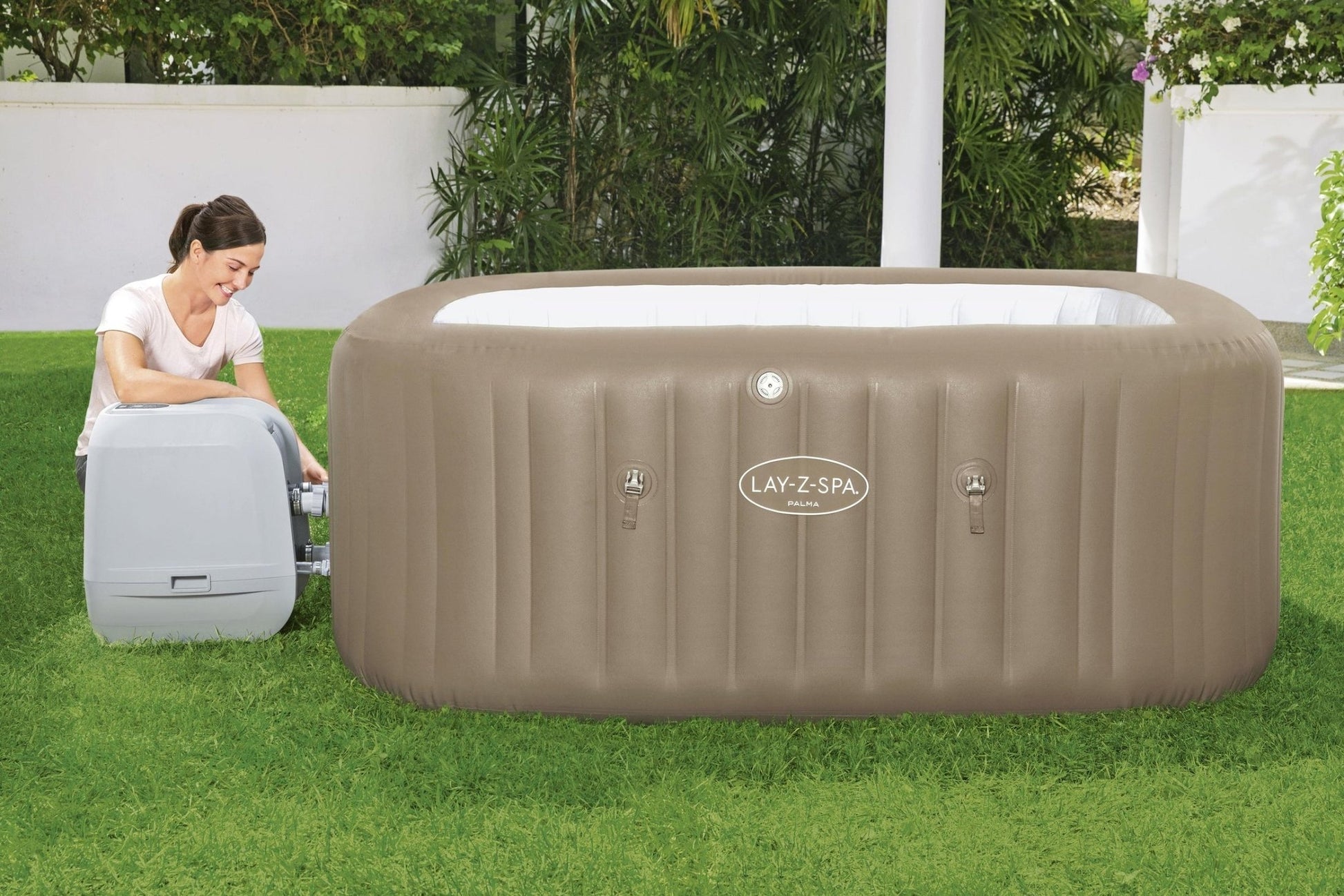 Lay-Z Spa Palma EnergySense Smart Hydrojet Pro opblaasbare spa - 7 persoons - Azzura Pool