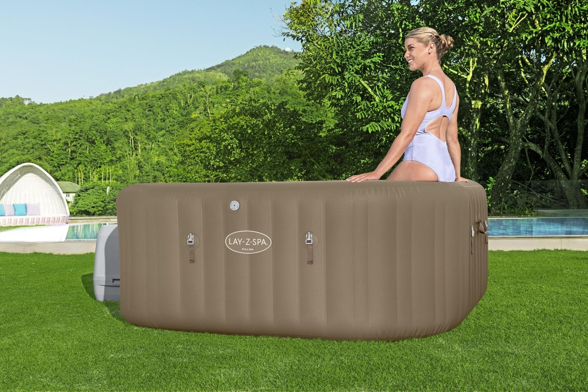 Lay-Z Spa Palma EnergySense Smart Hydrojet Pro opblaasbare spa - 7 persoons - Azzura Pool