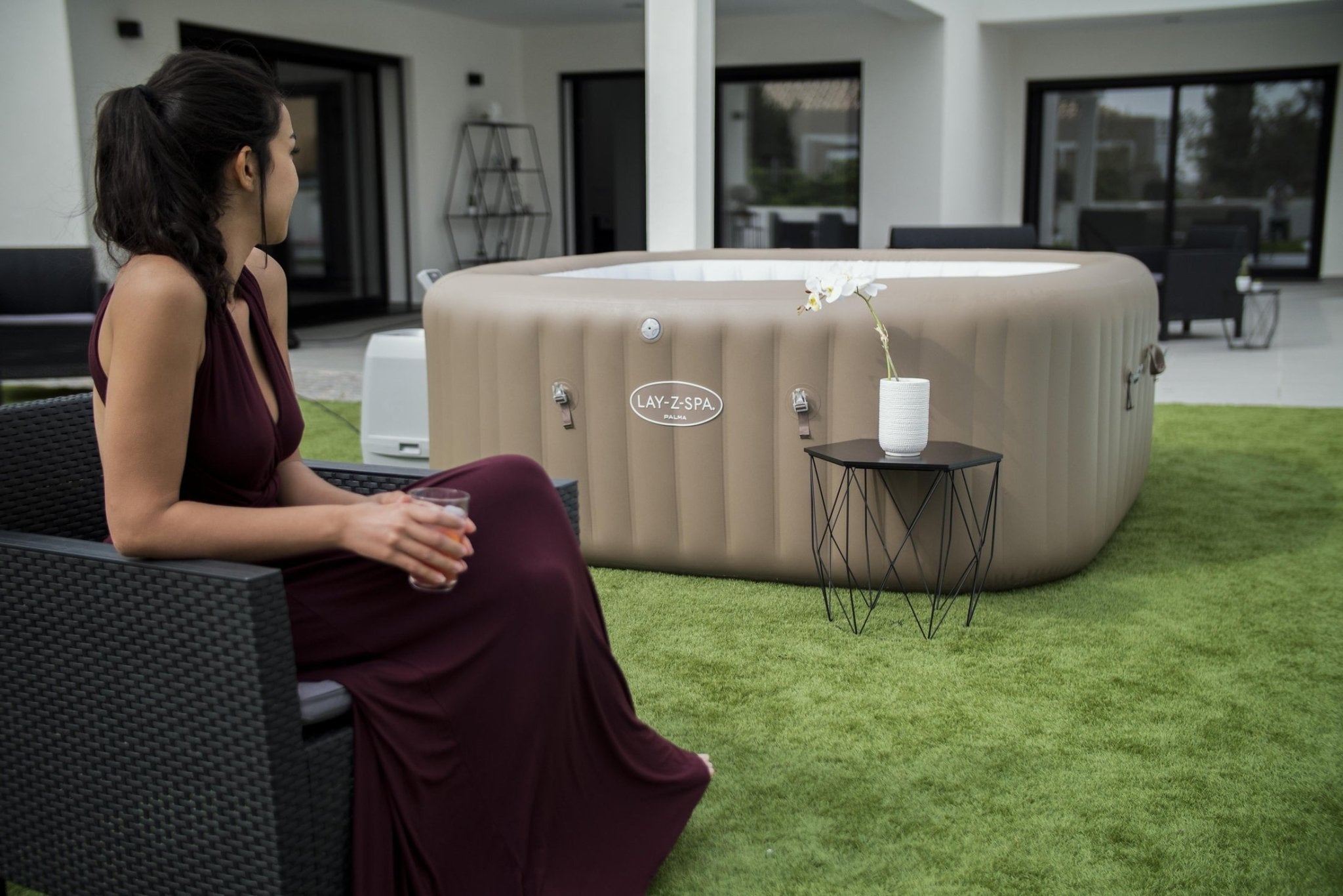 Lay-Z Spa Palma EnergySense Smart Hydrojet Pro opblaasbare spa - 7 persoons - Azzura Pool