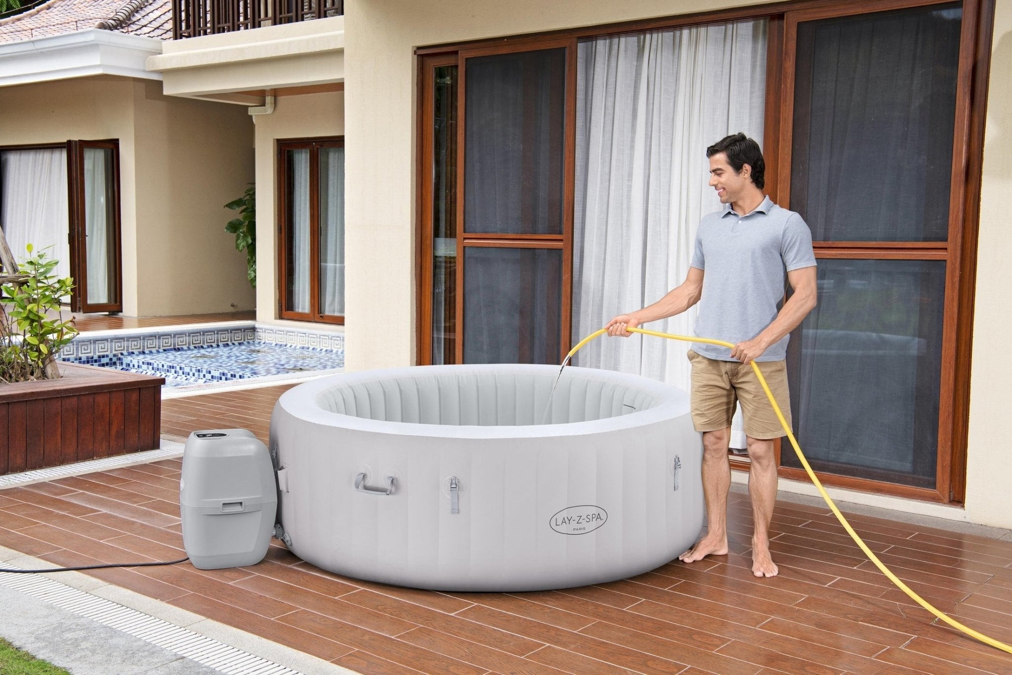 Lay-Z Spa Paris EnergySense Airjet opblaasbare spa - 6 persoons - Azzura Pool