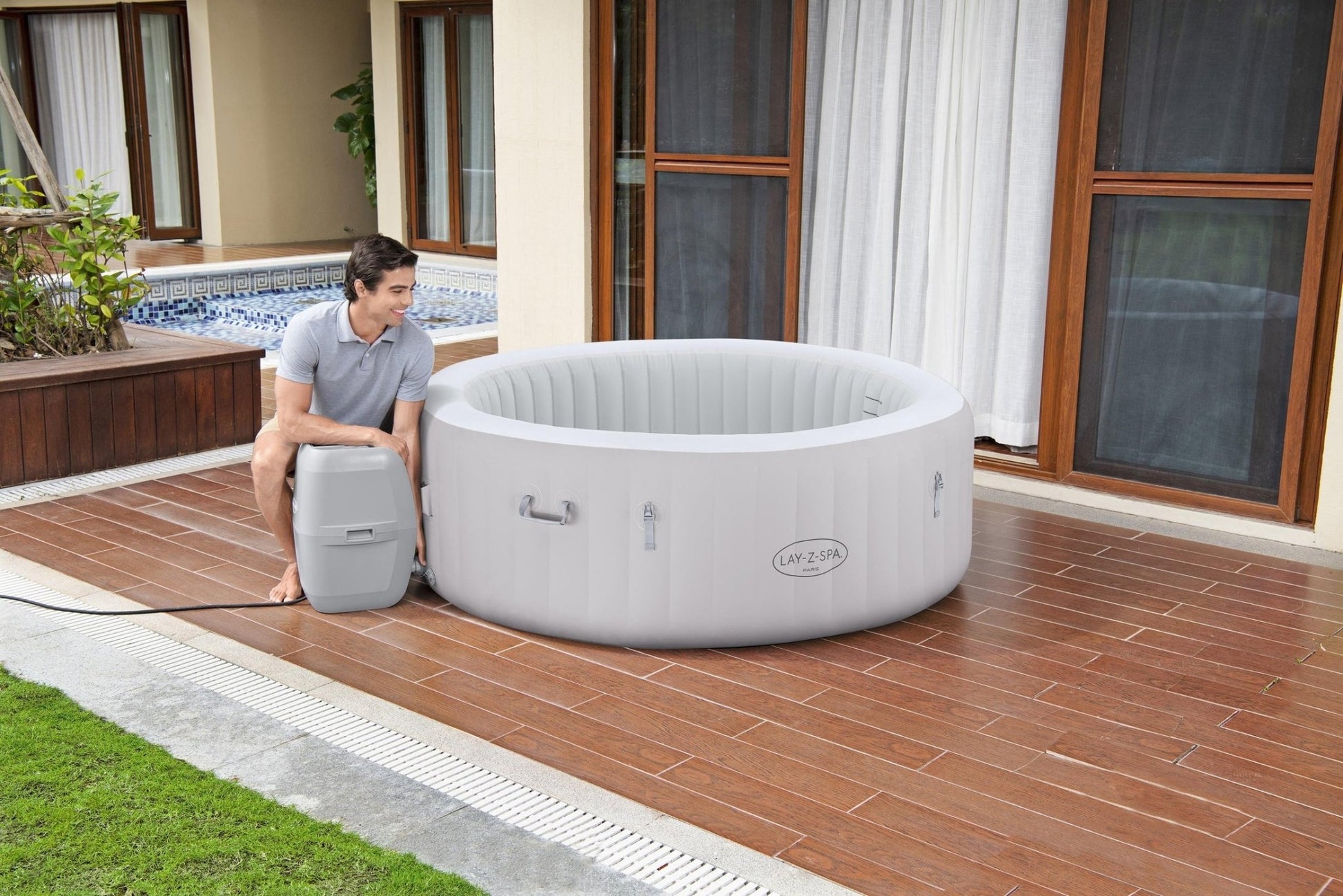 Lay-Z Spa Paris EnergySense Airjet opblaasbare spa - 6 persoons - Azzura Pool
