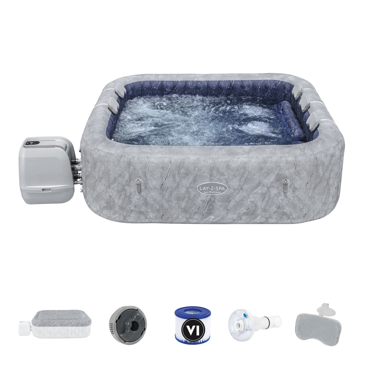 Lay-Z Spa San Francisco EnergySense Hydrojet Pro opblaasbare spa - 7 persoons - Azzura Pool