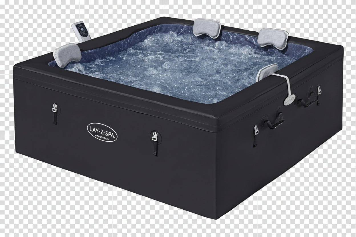 Lay-Z-Spa Stockholm Energy-Efficient Smart AirJet™ – Opbouw spa voor 4-6 personen met app-bediening - Azzura Pool
