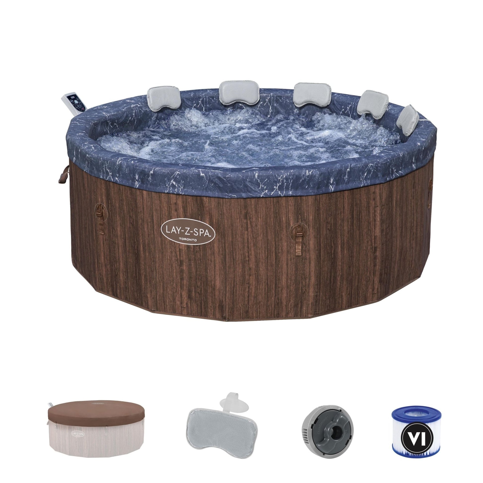 Lay-Z Spa Toronto AirJet opbouw spa - 7 persoons met ingebouwde pomp - Azzura Pool