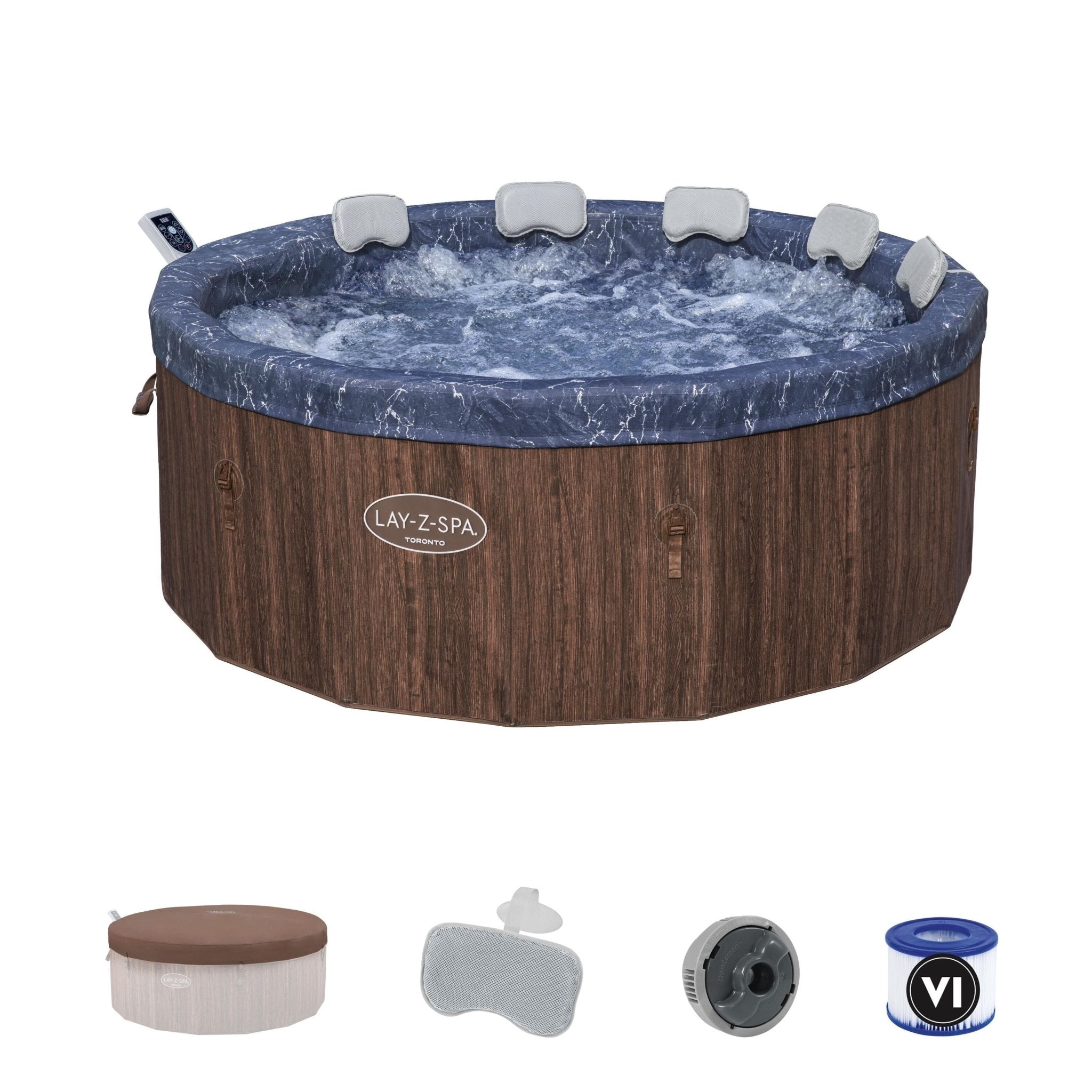 Lay-Z Spa Toronto AirJet opbouw spa - 7 persoons met ingebouwde pomp - Azzura Pool
