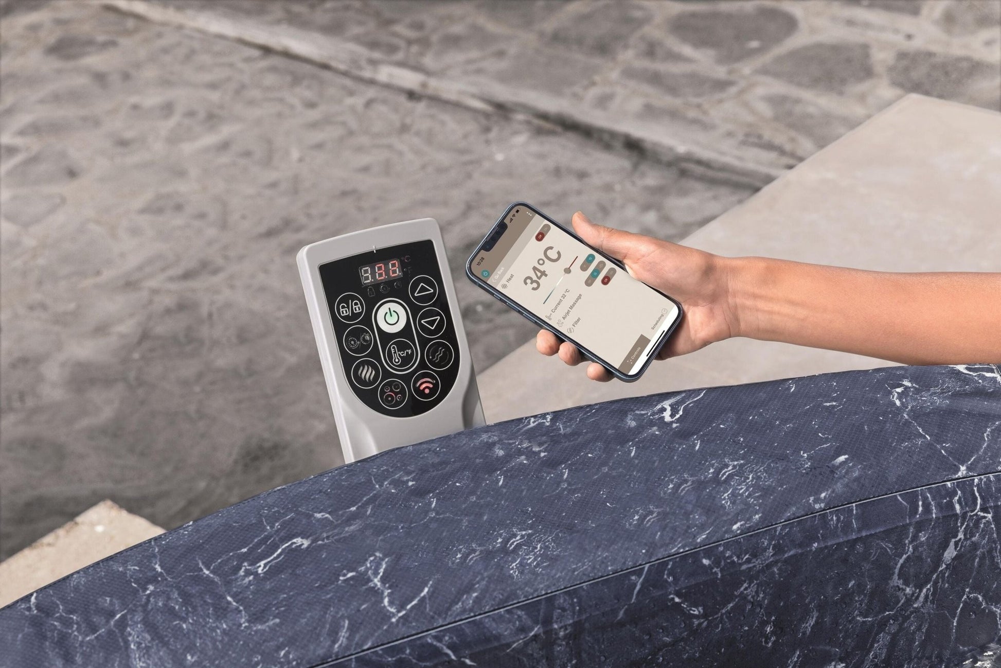 Lay-Z Spa Toronto AirJet opbouw spa - 7 persoons met ingebouwde pomp - Azzura Pool