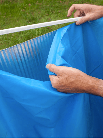 Liner voor metalen zwembad 610 x 375 x 132 cm - Azzura Pool