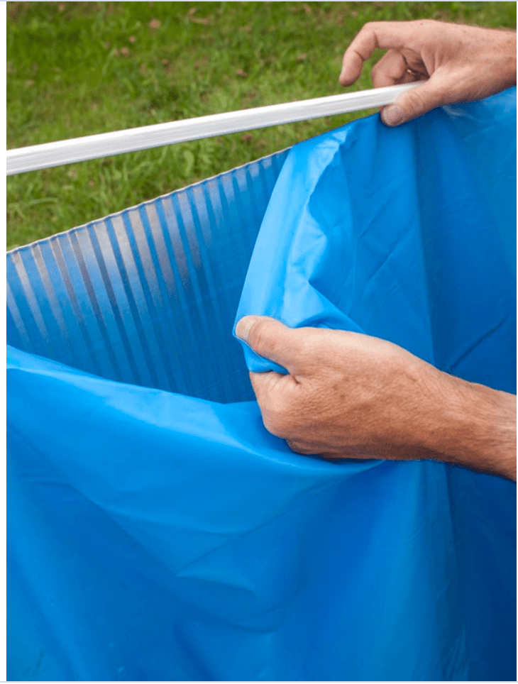 Liner voor ronde metalen zwembaden Blauw 40/100 - Ø460 x 132 cm - Azzura Pool