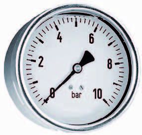 Manometer RVS 63mm glycerine aa 0 - 10 - Azzura Pool