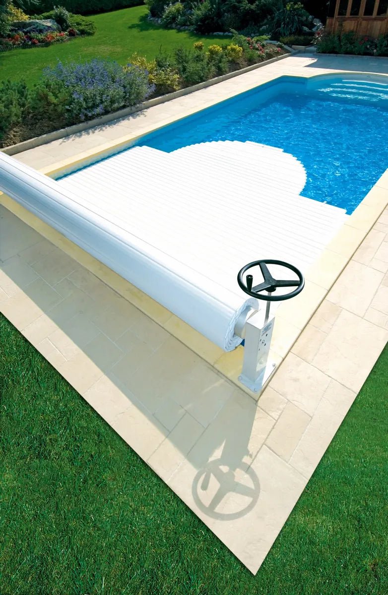 Manu handmatig oprolsysteem - tot 5 meter - Wit - Azzura Pool