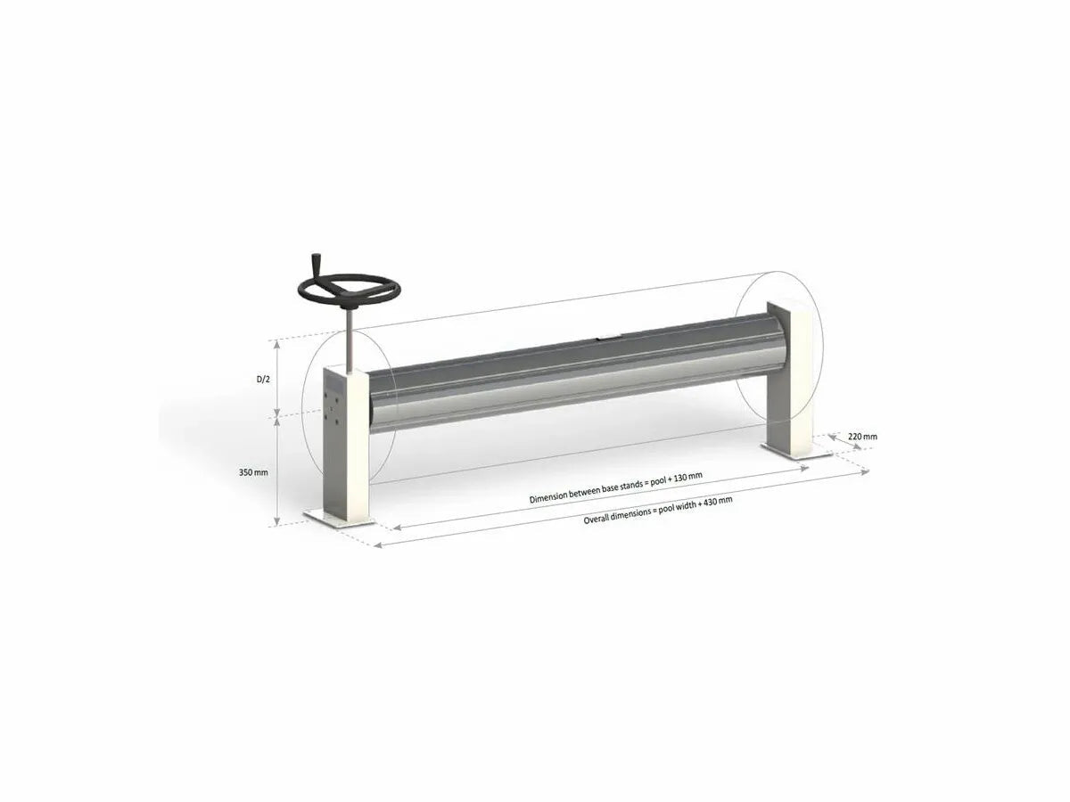Manu handmatig oprolsysteem - tot 5 meter - Wit - Azzura Pool