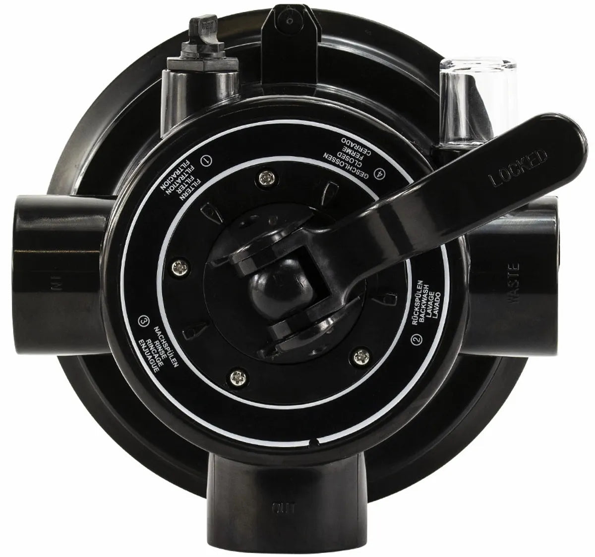 Mega 4-weg klep met klemdeksel 1,5" topmount voor FSP zandfilterset - Azzura Pool