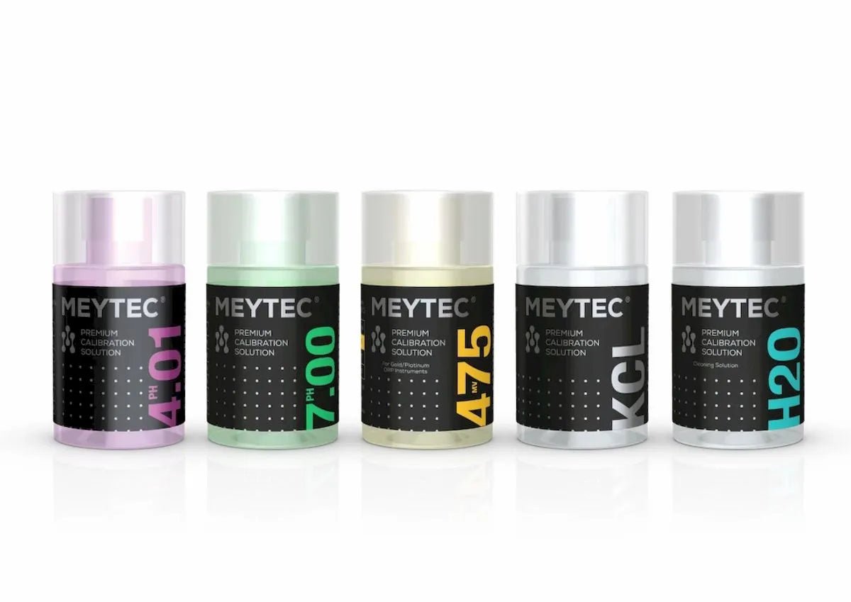 Meytec volledige kalibratieset (pH 4.01/7.00/475mV/KCL/H20) - Azzura Pool