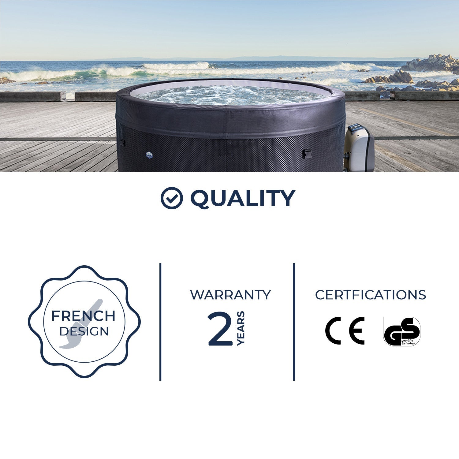NetSpa Vita 4-Persoons Semi-Rigide Spa – Premium Wellness - Azzura Pool