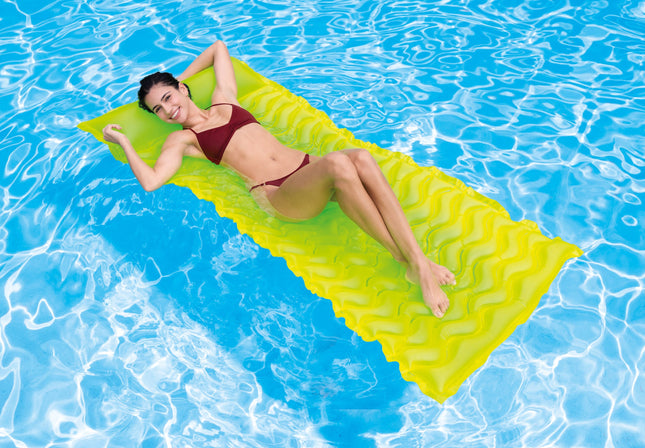 Colchón de aire Intex 229cm x 86cm - Amarillo