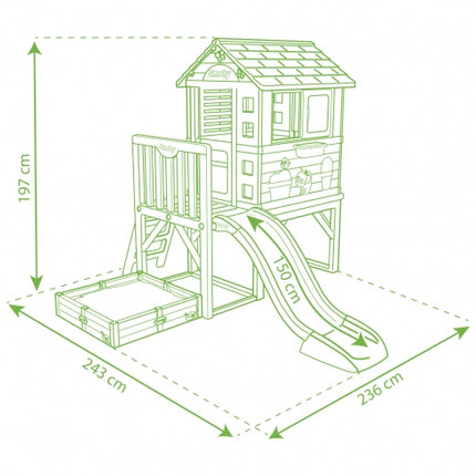 Casa de juegos Smoby Square House On Stilts con arenero