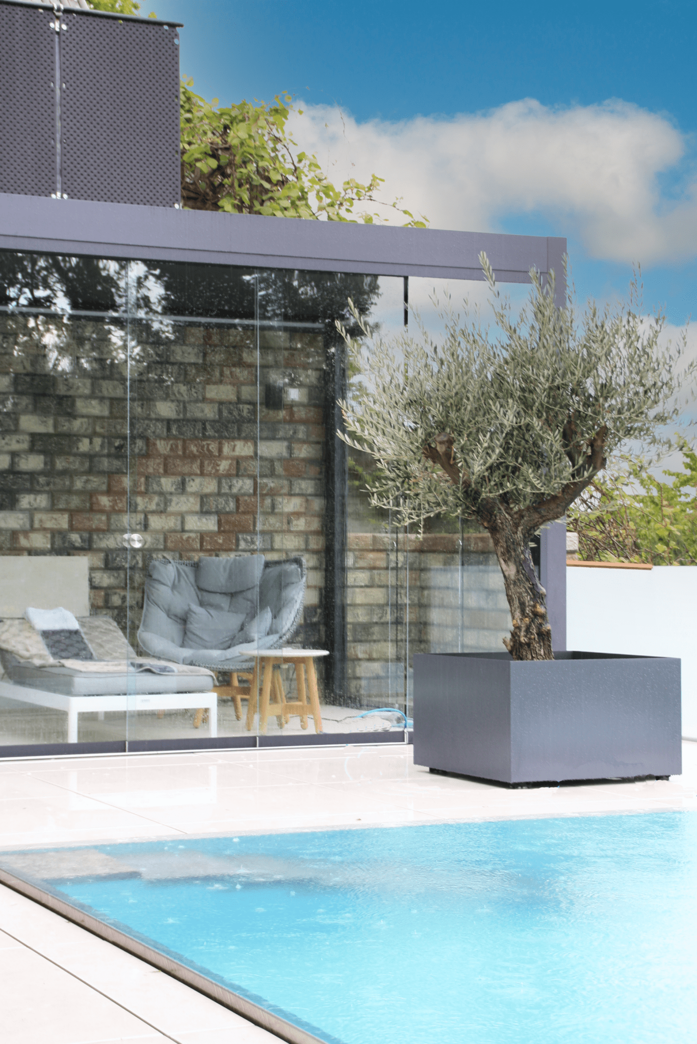Pinela Antraciet vrijstaand overkapping 495 x 350 cm - Azzura Pool