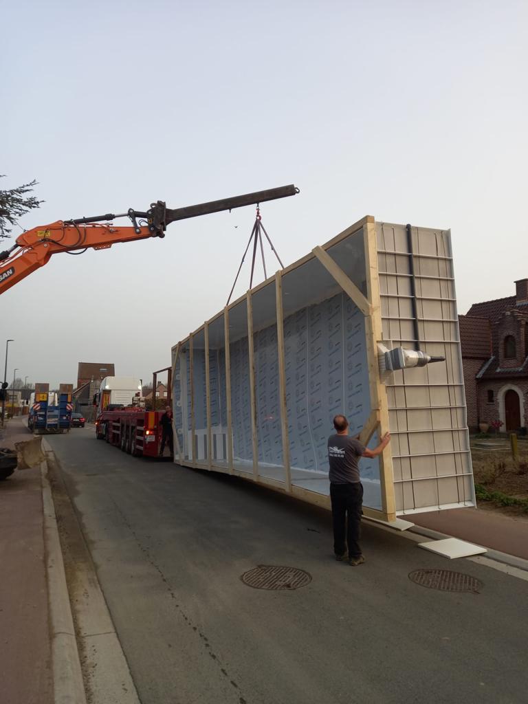 Polypropyleen zwembad lichtgrijs met rechte trap - 700 x 350 x 150 cm - Azzura Pool
