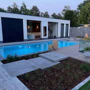 Polypropyleen zwembad zwart met rechte trap - 1000 x 400 x 150 cm - Azzura Pool