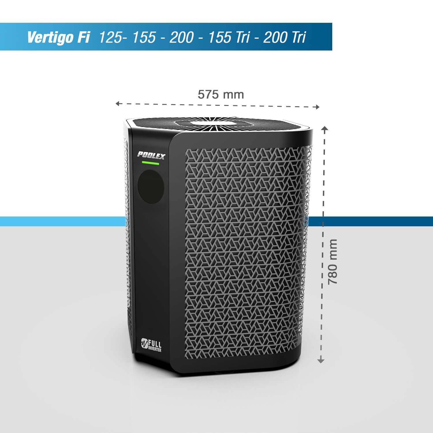 Poolex Vertigo Fi Verticale Warmtepomp, 5.5 kW - Azzura Pool