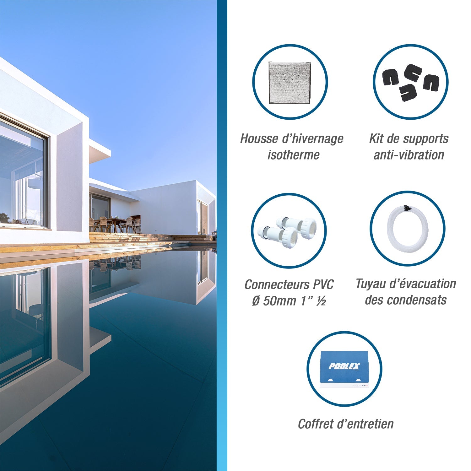Poolex Vertigo Fi Verticale Warmtepomp, 5.5 kW - Azzura Pool