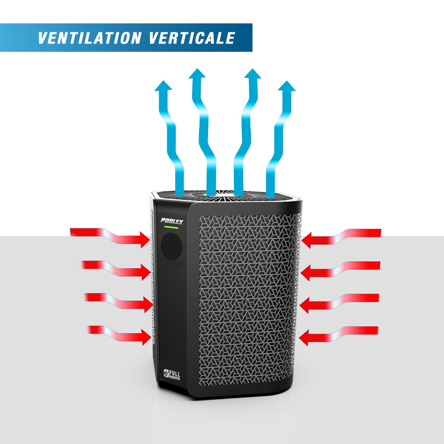 Poolex Vertigo Fi Verticale Warmtepomp, 5.5 kW - Azzura Pool