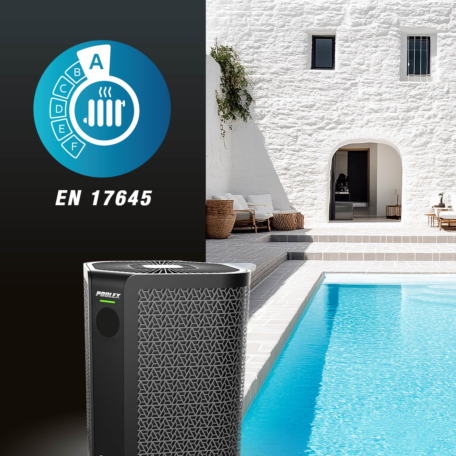Poolex Vertigo Fi Verticale Warmtepomp, 5.5 kW - Azzura Pool