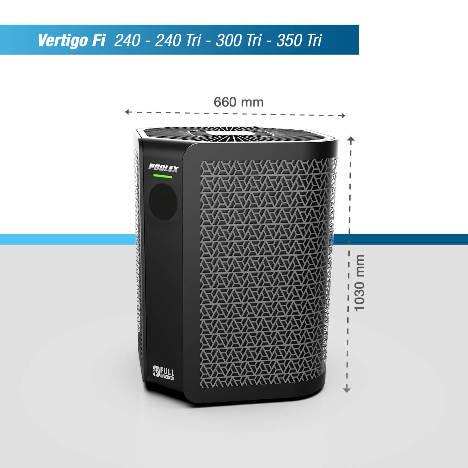Poolex Vertigo Fi Verticale Warmtepomp, 5.5 kW - Azzura Pool