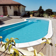 Port Cros Wit Polyester zwembad - 1000 cm x 430 cm x 150 cm - Azzura Pool