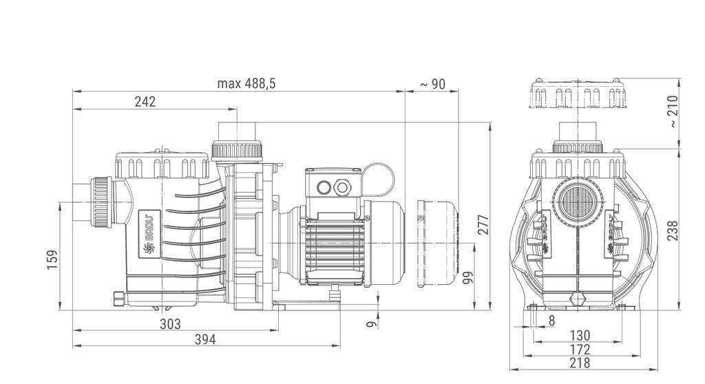 PPG Compact 12m³/h zwembadpomp - Azzura Pool