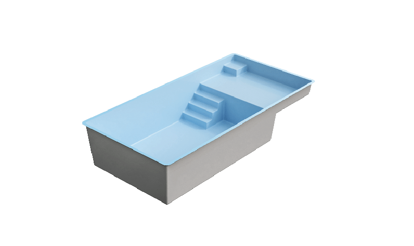 Prado Plage Wit Polyester zwembad - 810 cm x 400 cm x 150 cm - Azzura Pool