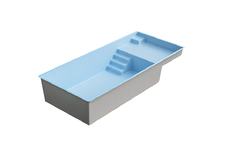 Prado Plage XL Wit Polyester zwembad - 1050 cm x 410 cm x 150 cm - Azzura Pool