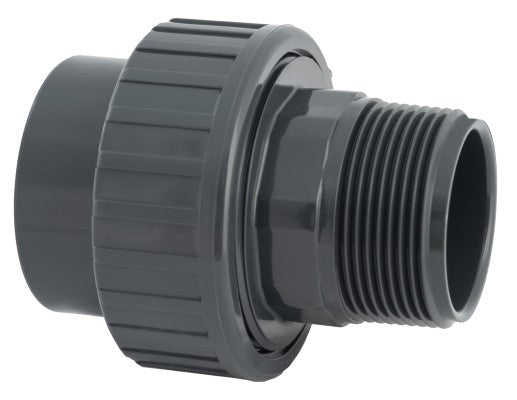 PVC 3/3 koppeling 63mm lijmverbinding x buitendraad 2" - Azzura Pool