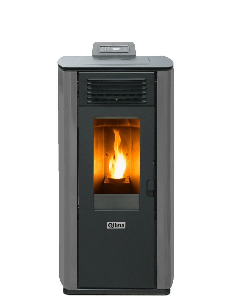 Qlima Pelletkachel Fiorina 90 S-Line – 9 kW, Grijs - Azzura Pool