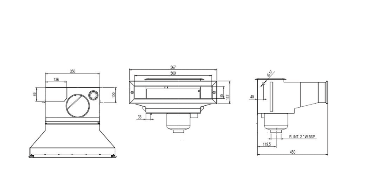 Rvs Hoogwater Skimmer - 500 mm - Azzura Pool