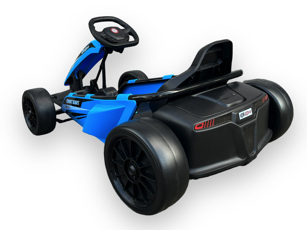 Rollzone Drift Go-Kart, 24 Volt Lithium Kart Met 200 Watt Motoren, Nieuwe Editie!