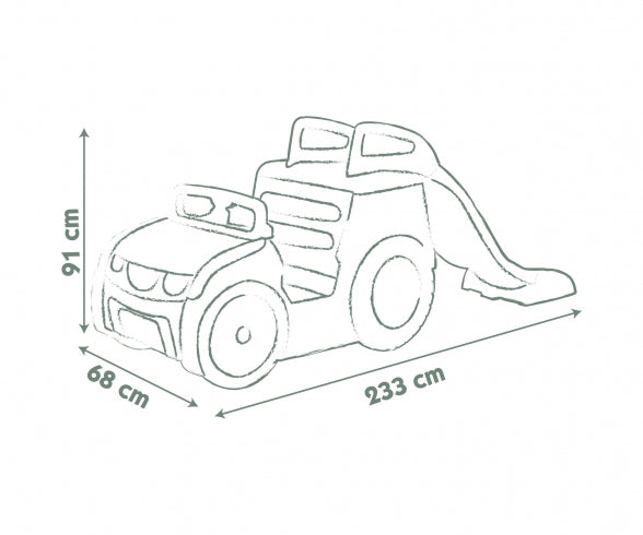 Smoby Adventure Car met glijbaan en zandbak