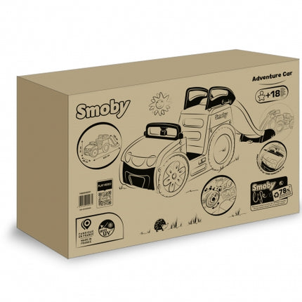 Smoby Adventure Car met glijbaan en zandbak