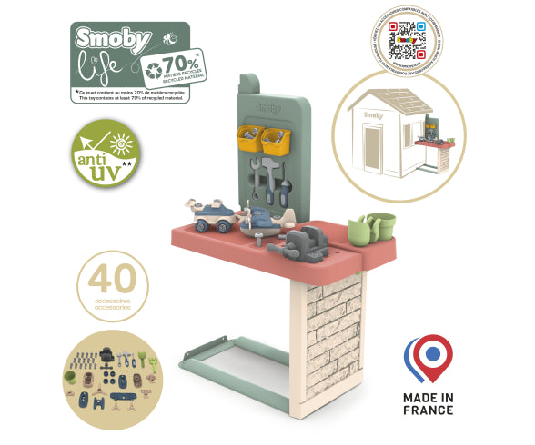 Smoby speelhuis accessoire - Zomer werkbank