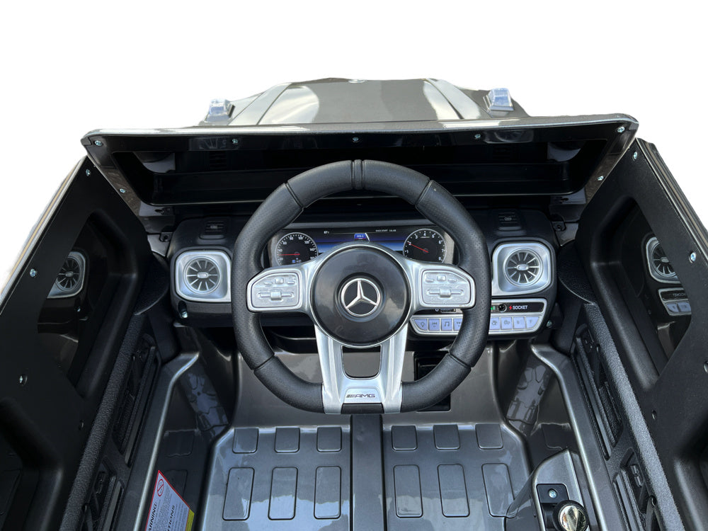 Mercedes G63, Kinderauto Met Lithium Accu, Rubberen Banden, Leder Zitje