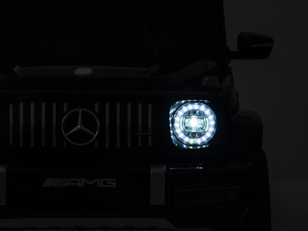 Mercedes G63, Kinderauto Met Lithium Accu, Rubberen Banden, Leder Zitje