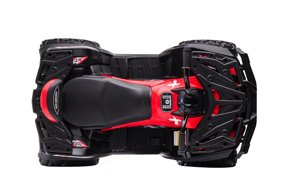 24 Volt Lithium Elektrische Quad, 4 Motoren, Rubberen Banden, Leder Zitting En Meer!
