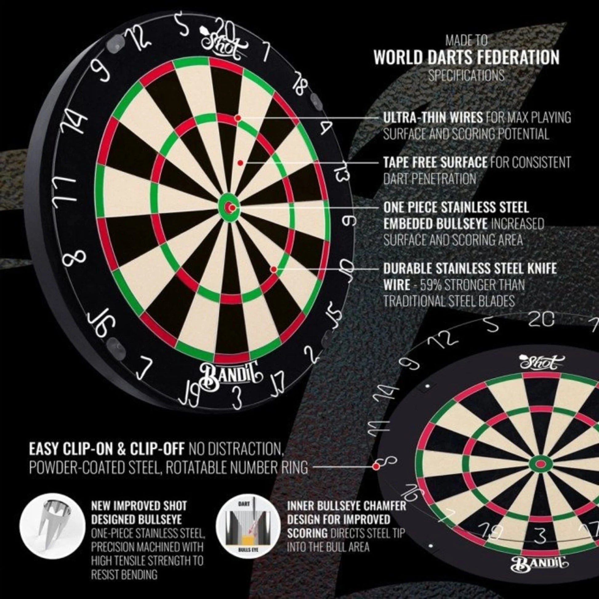 Shot Bandit Generation 4 – Professioneel Dartbord - Azzura Pool