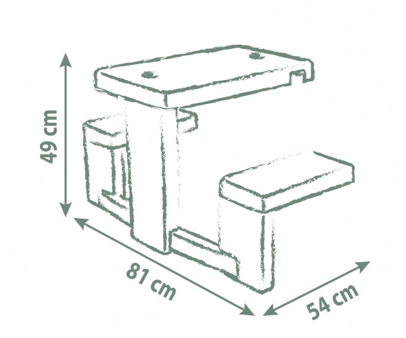 Smoby speelhuis accessoire - Picknicktafel