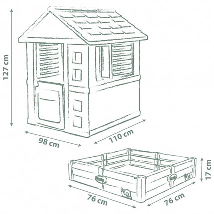 Smoby Square Speelhuis met zandbak