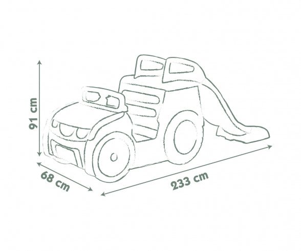 Smoby Adventure Car met glijbaan en zandbak - Azzura Pool