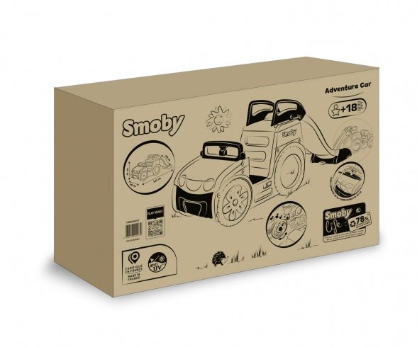 Smoby Adventure Car met glijbaan en zandbak - Azzura Pool
