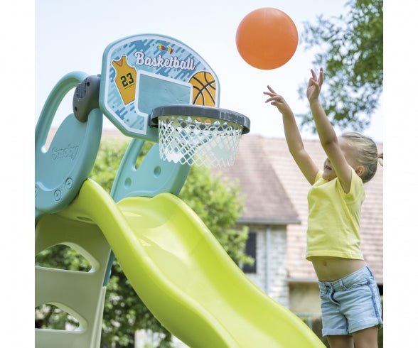 Smoby Basketbal Mand - 3-in-1 voor Glijbanen - Azzura Pool